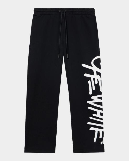 Off-White Spray Logo Drawstring Sweatpants | Neiman Marcus