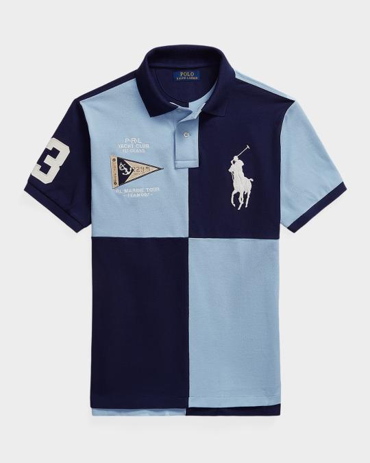 Polo Ralph Lauren Men's Custom Slim-Fit Big Pony Mesh Polo Shirt ...