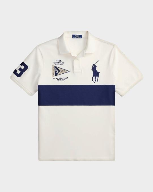 Polo Ralph Lauren Men's Custom-Slim-Fit Big Pony Mesh Polo Shirt ...