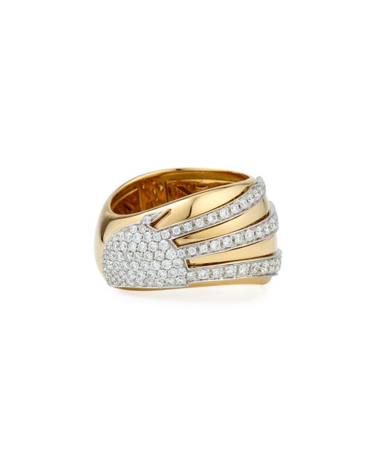 Miseno 18k Gold Sun Ray Ring with Diamonds, Size 6.5 | Neiman Marcus