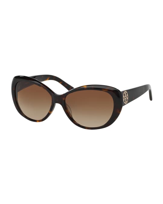 Tory Burch Round Gradient Sunglasses | Neiman Marcus