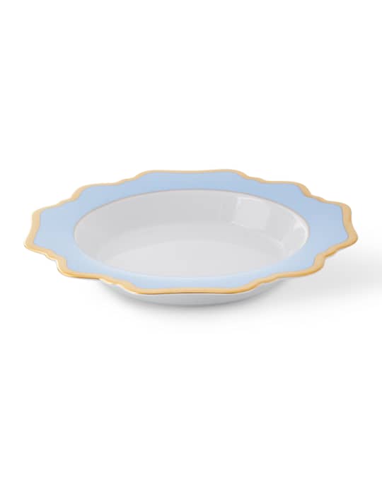Anna Weatherley Sky Blue Rimmed Soup Bowl Neiman Marcus