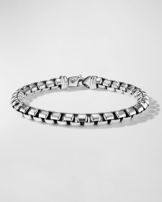 David Yurman Men's Box Chain Bracelet in Silver, 7mm, Size 8.75 ...
