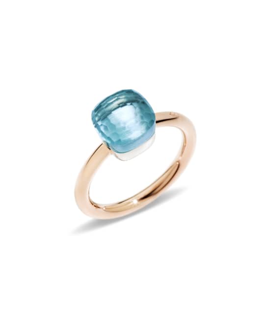 Pomellato Nudo Rose Gold & Sky Blue Topaz Mini Ring, Size 51 Neiman
