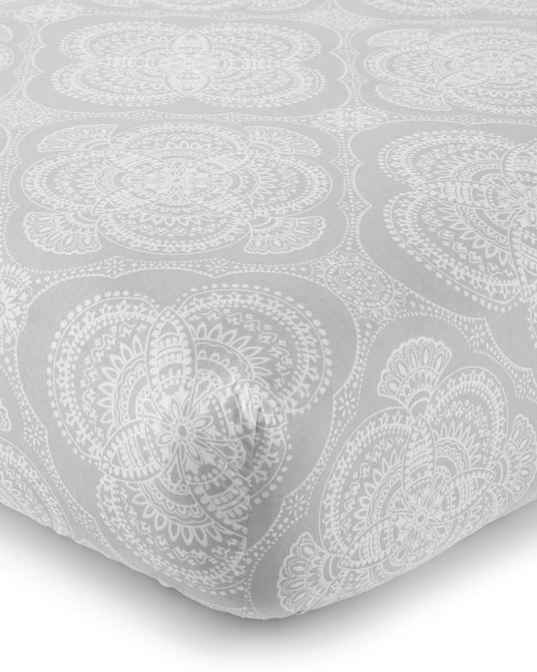 Image Levtex Willow Medallion Fitted Crib Sheet, Gray