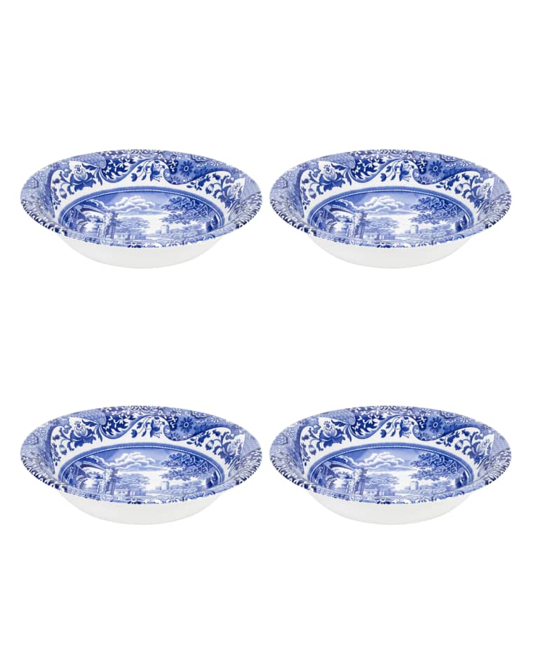 Image Spode Blue Italian Ascot Cereal Bowls, Set of 4