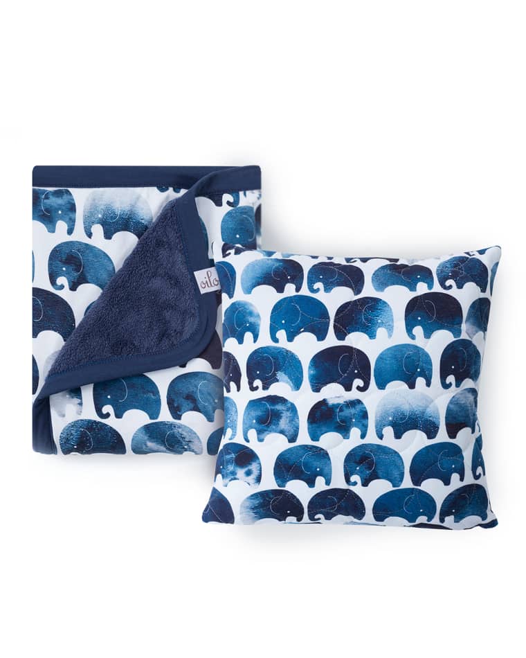 Image Oilo Studio Elephant Quilted Pillow & Cuddle Blanket Set