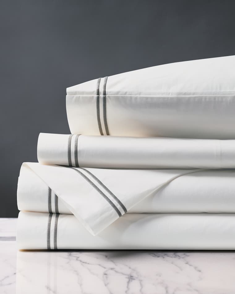 Image Eastern Accents Enzo White/Bisque Queen Sheet Set