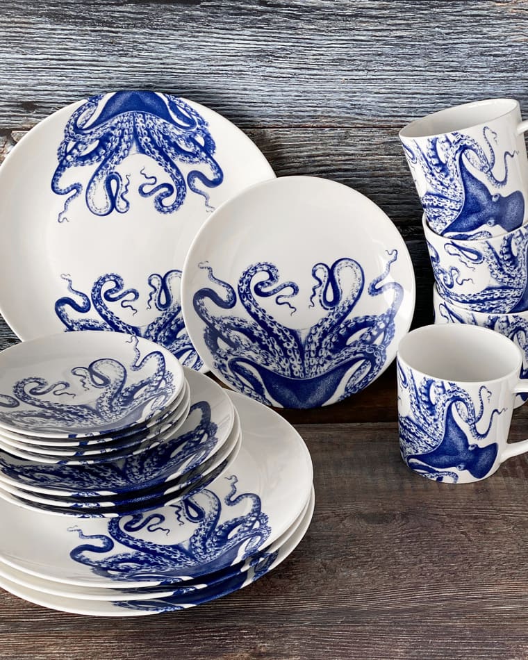 Image Caskata Blue Lucy 16-Piece Place Setting Set