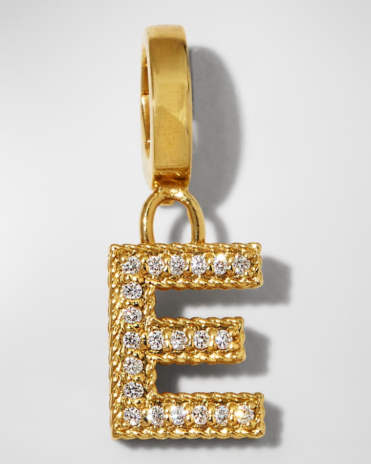 Image Roberto Coin 18k Gold & Diamond Letter E Charm
