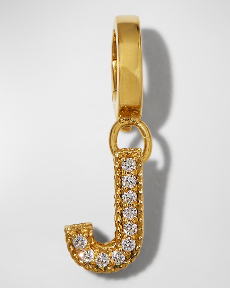 Image Roberto Coin 18k Gold & Diamond Letter J Charm
