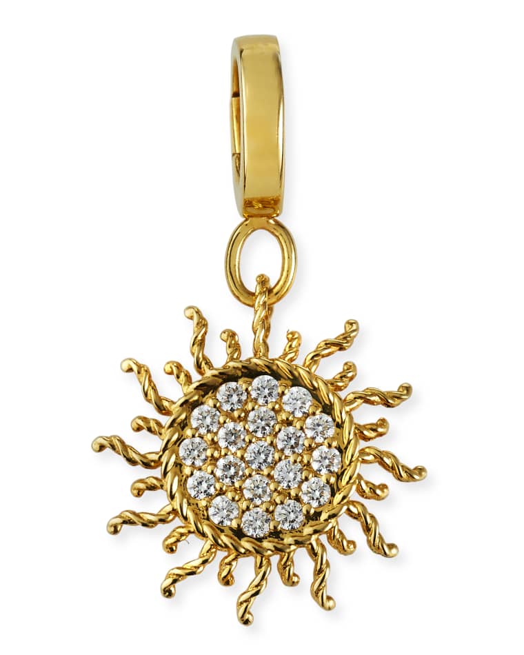 Image Roberto Coin 18k Gold & Diamond Sun Charm