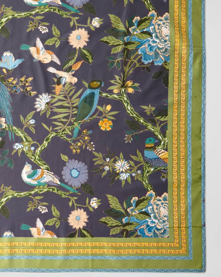 Image Handprint Bird Graphite Tablecloth, 60" x 90"