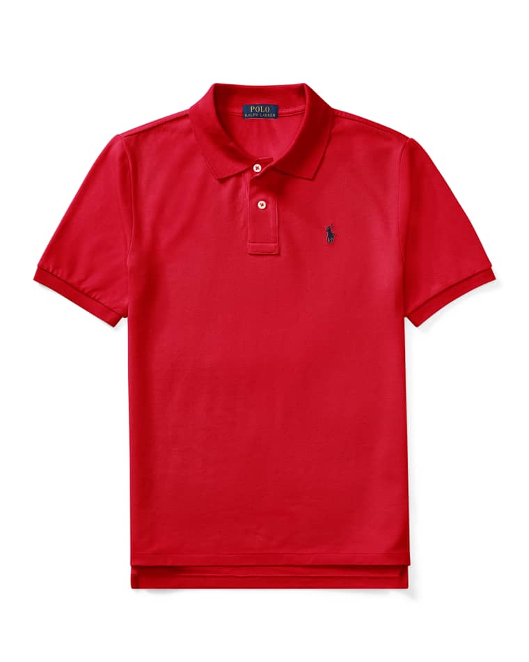 Image Ralph Lauren Childrenswear Short-Sleeve Logo Embroidery Polo Shirt, Size S-XL