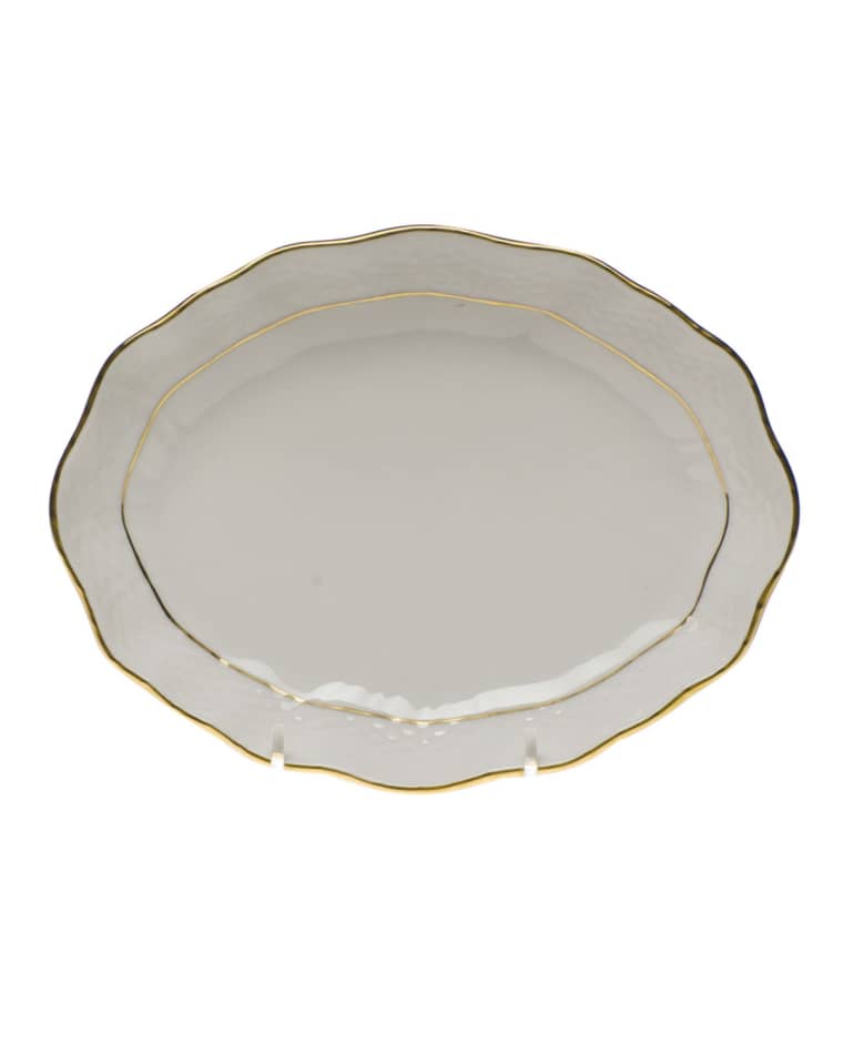 Image Herend Golden Edge Small Oval Dish