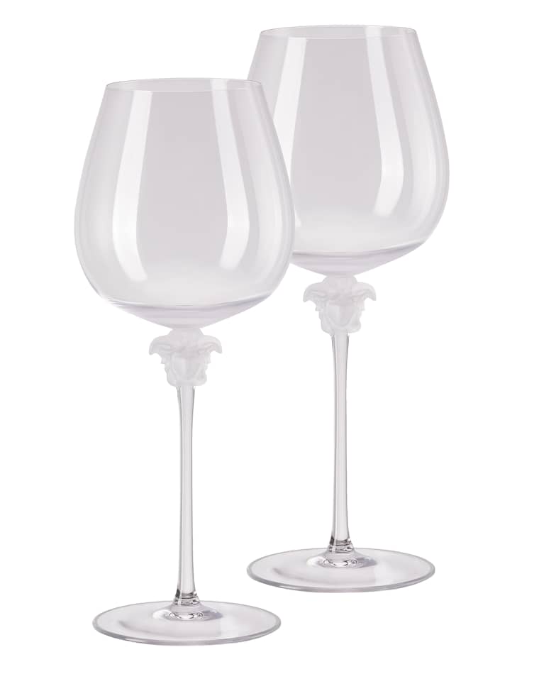 Image Versace Medusa Lumiere Burgundy Red Wine Glasses, Set of Two