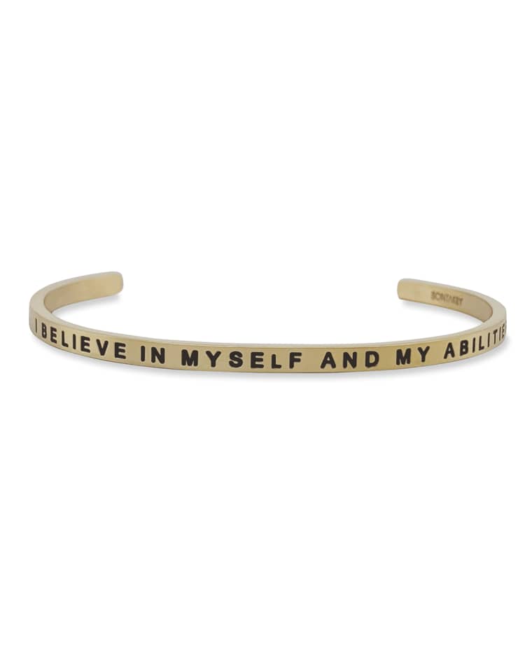Image Sontakey Girl's I Believe in Myself & My Ability Bangle Bracelet