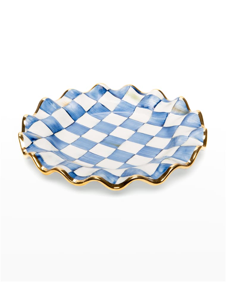Image MacKenzie-Childs Royal Check Fluted Dinner Plate