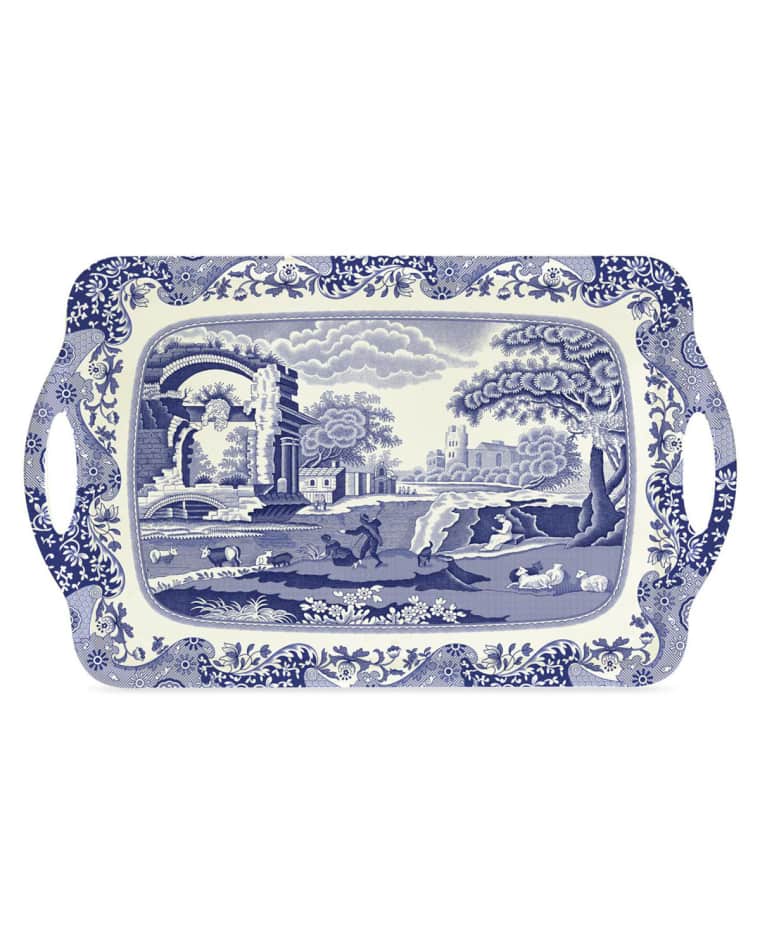 Image Spode Blue Italian Large Melamine Handled Tray