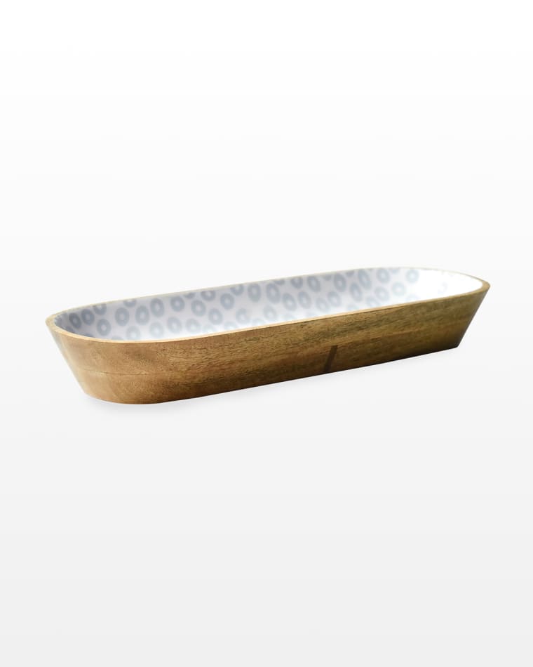 Image Coton Colors Iris Blue Pip Mango Wood Dough Bowl