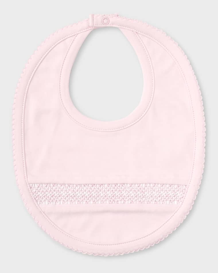Image Kissy Kissy Girl's Hand-Smocked Pima Cotton Baby Bib