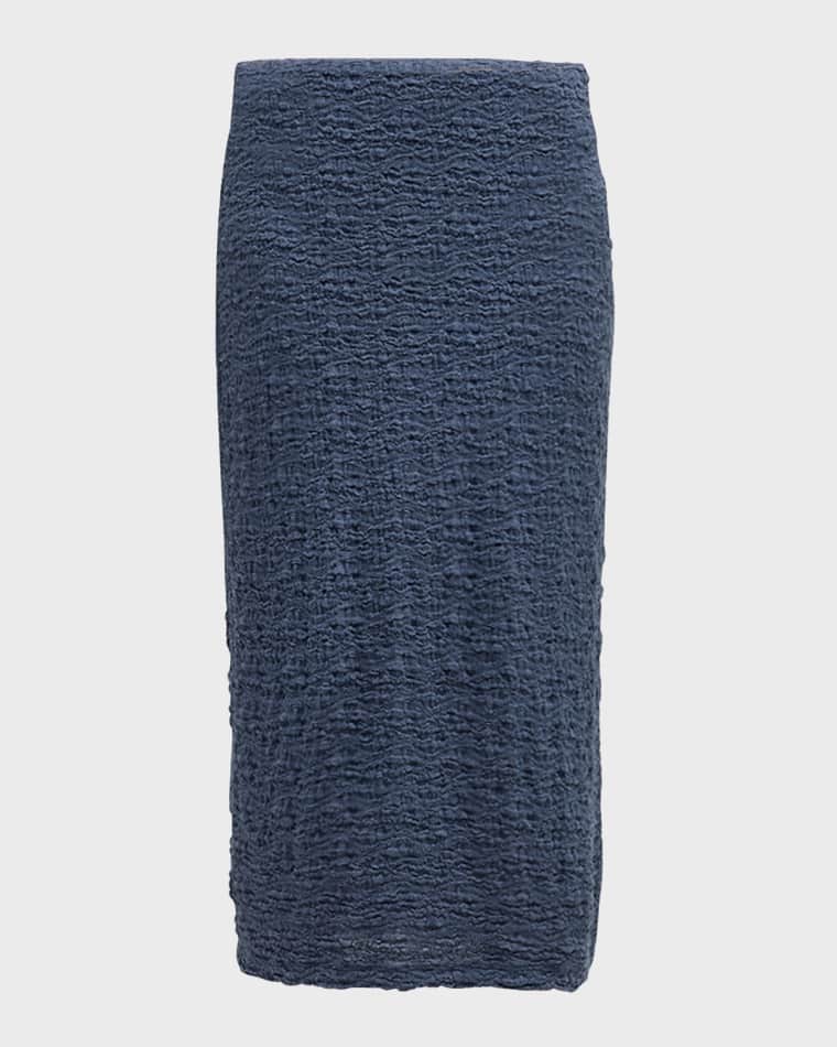 Image Vince Smocked Popcorn Midi Skirt