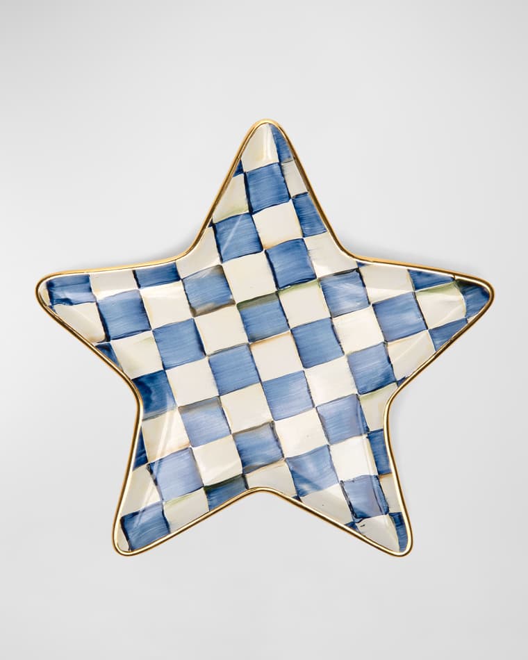 Image MacKenzie-Childs Royal Check Star Plate