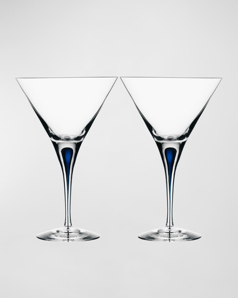 Image Orrefors Intermezzo Blue Martini Glasses, Set of 2