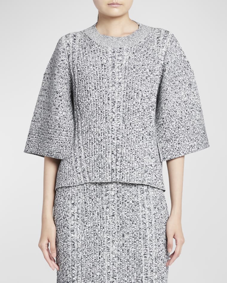 Image Stella McCartney Mouline Rib Knit Wool-Blend Top
