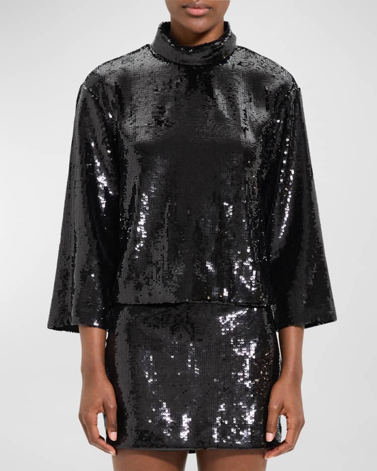 Image Theory Sequin Long-Sleeve Long-Sleeve Top