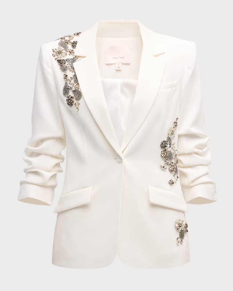 Image Cinq a Sept Kylie Diamond Daisies Embellished Jacket