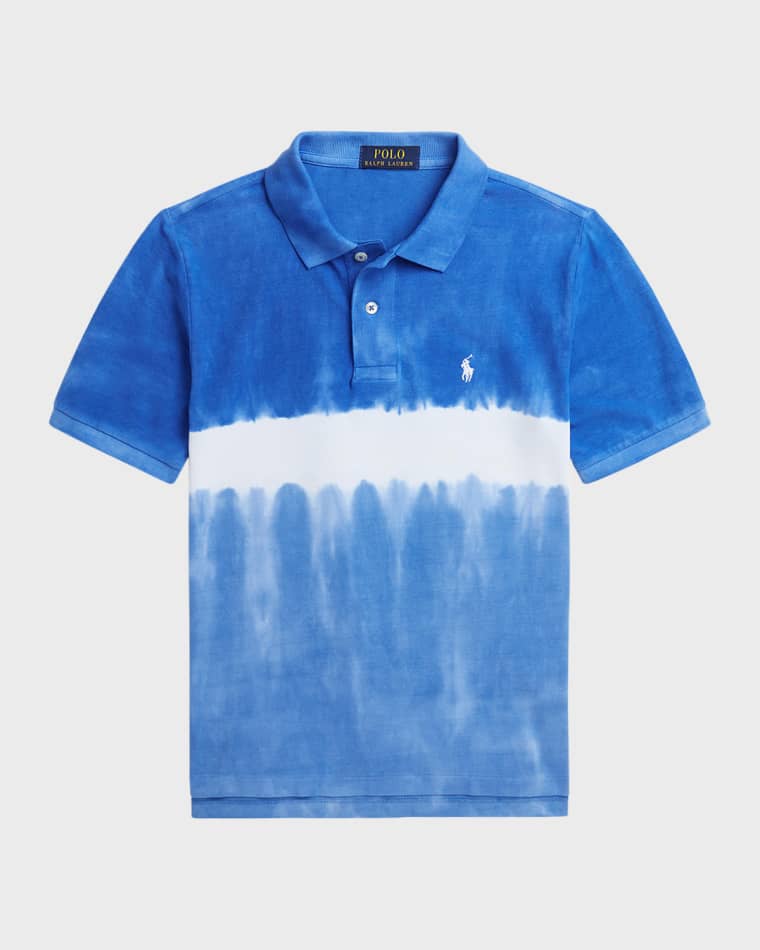 Image Ralph Lauren Childrenswear Boy's Tie Dye-Print Polo Shirt, Size S-XL