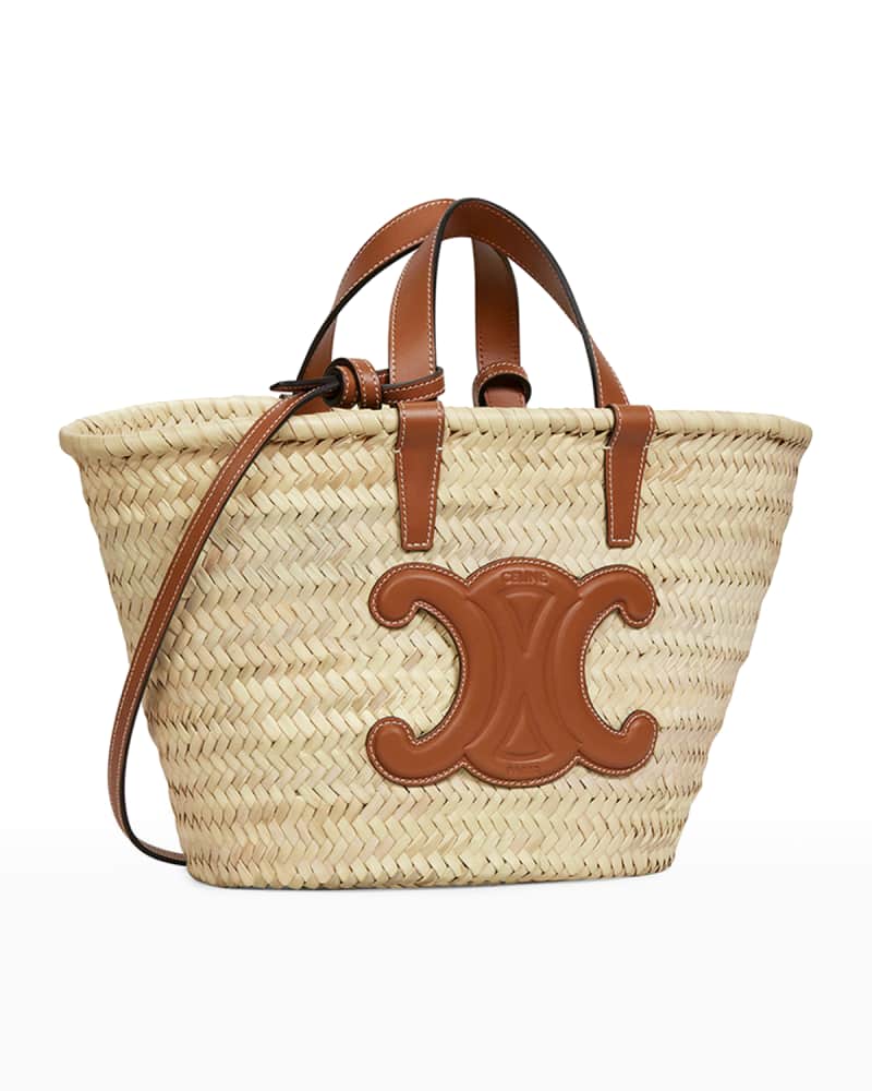 Triomphe Classic Panier Raffia Tote Bag