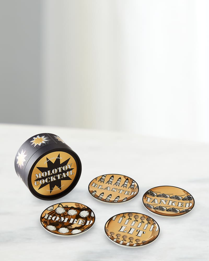 Molotov Cocktail Coasters  Set of 4