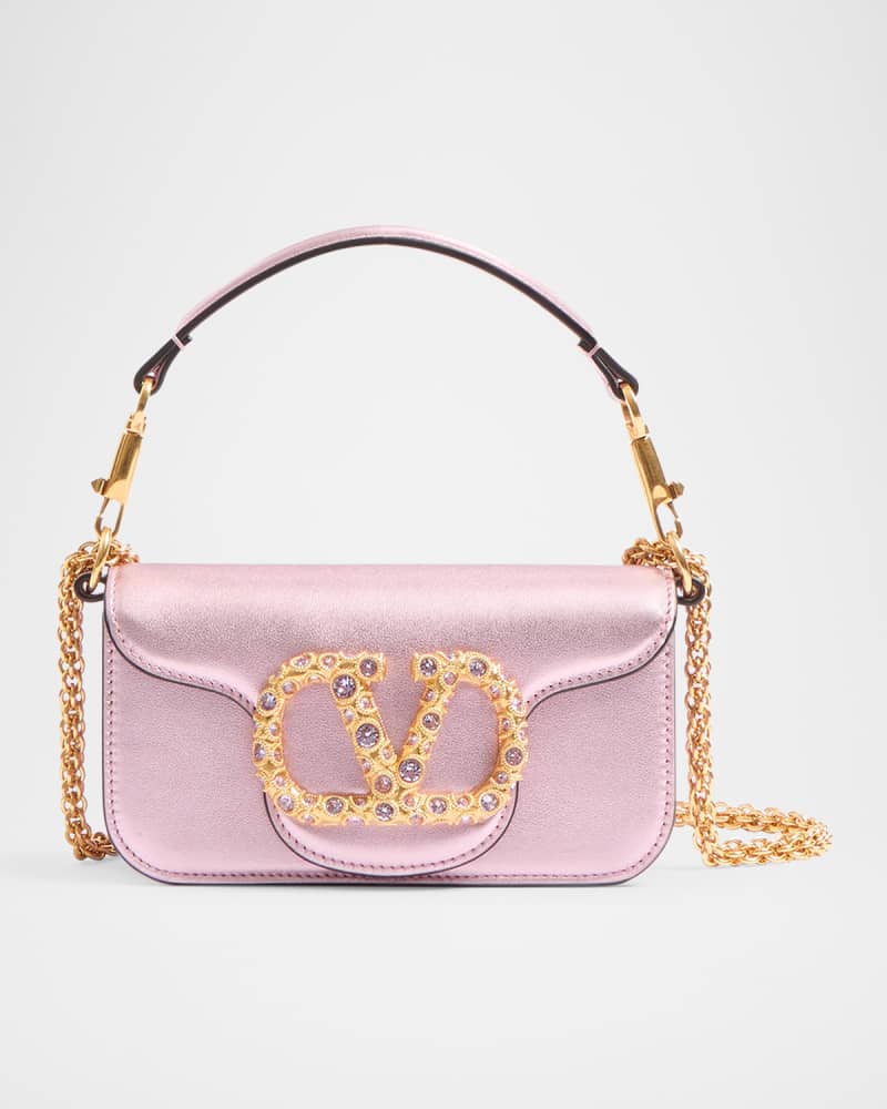 Loco Small Metallic Leather Crossbody Bag
