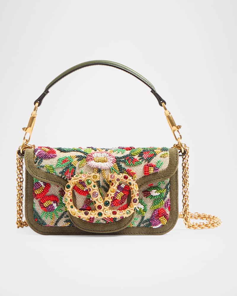 Loco Small Flower Beaded Shoulder Bag