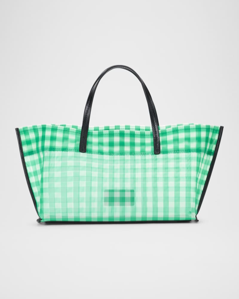 Christos Mini Plaid Mesh Tote Bag