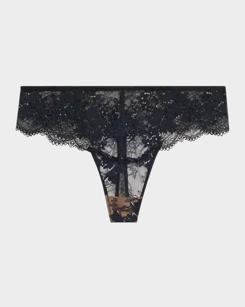 All Day Lace Scalloped Thong