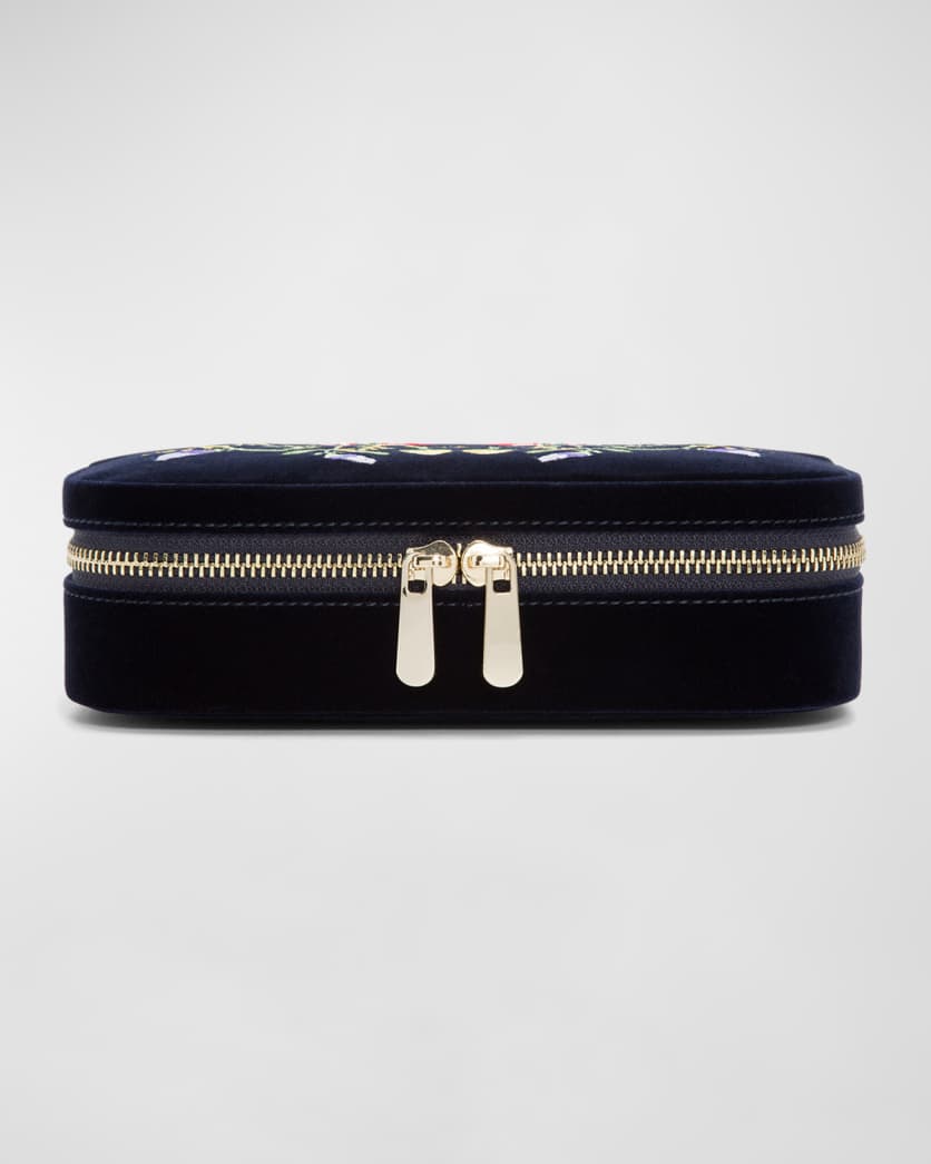 Wolf Zoe Embroidered Travel Zip Case