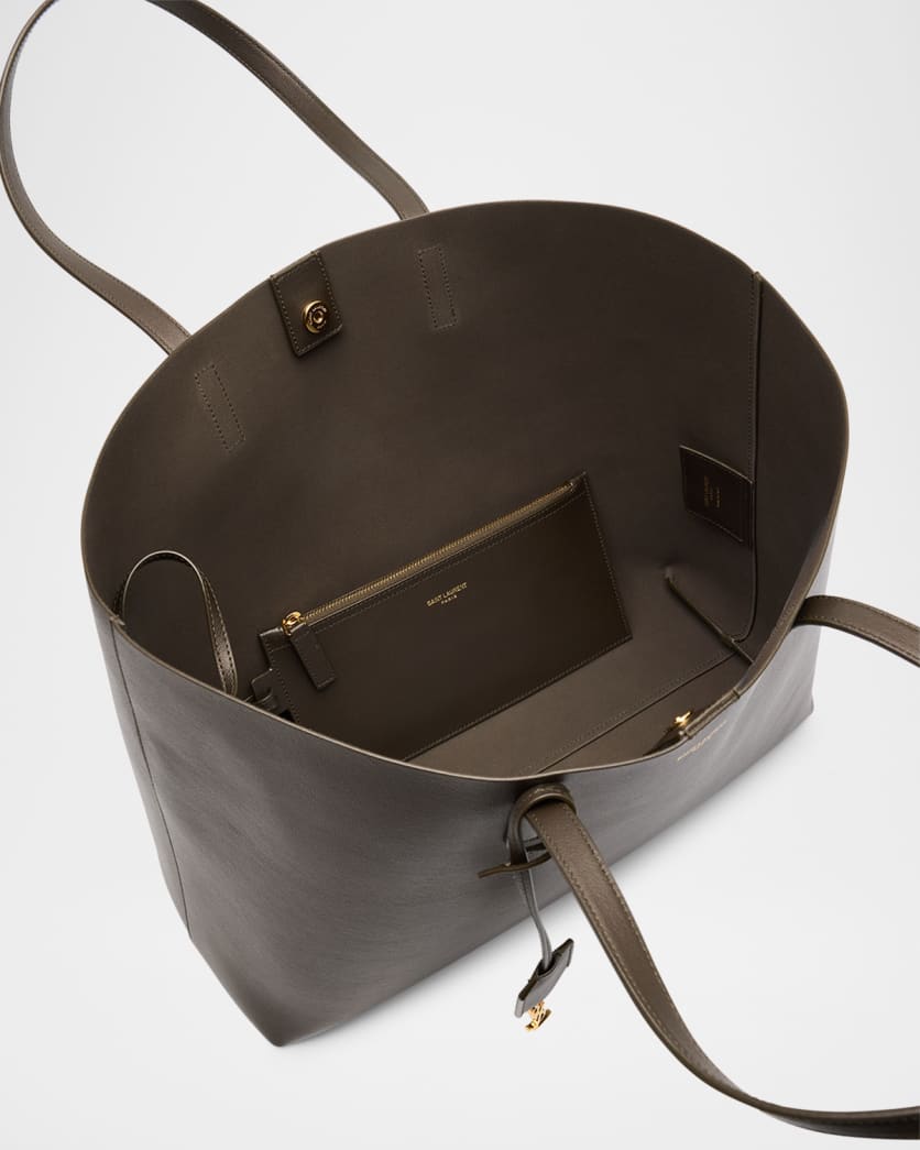 Shopping Bag East-West Tote in Smooth Leather