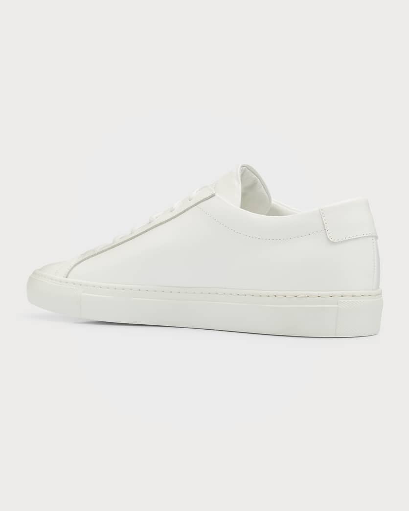 Men's Achilles Leather Low-Top Sneakers, White