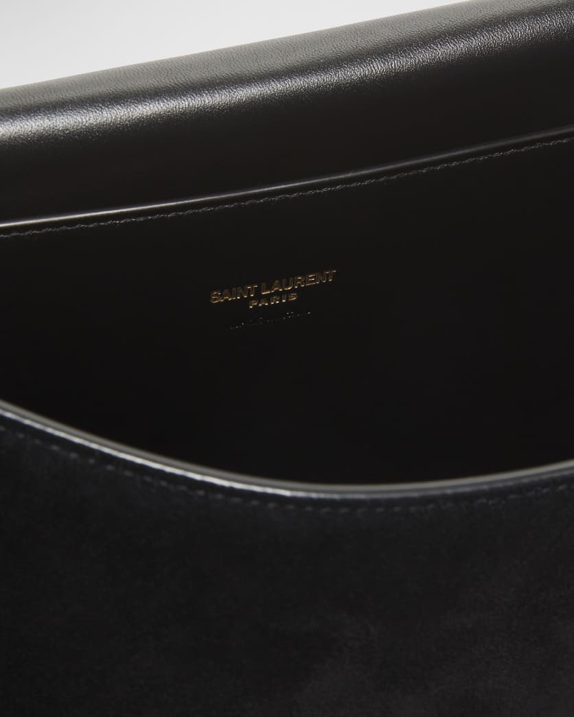 Kate Medium Reversible YSL Crossbody Bag in Suede And Smooth Leather