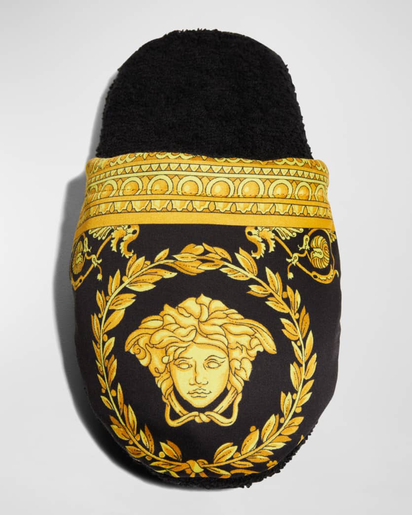 Men's Barocco-Print Mule Slippers