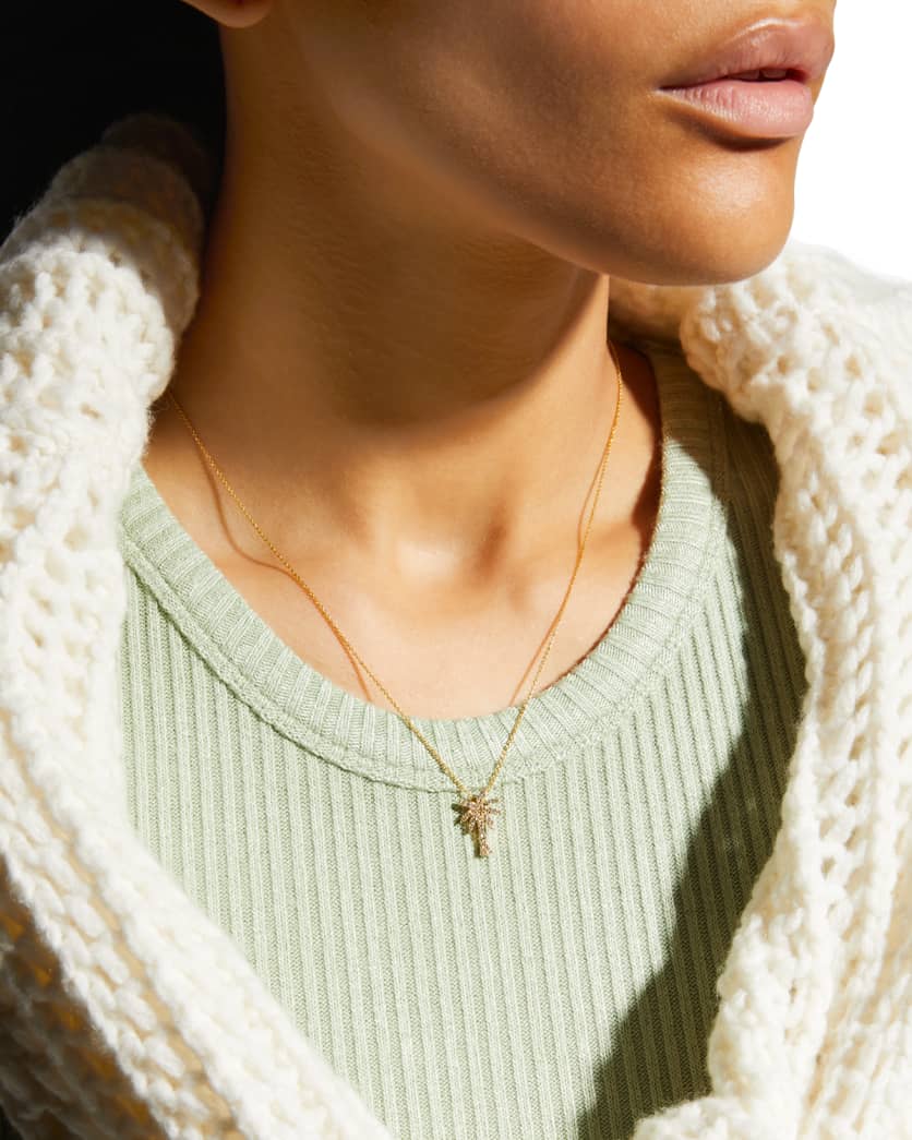 Roberto Coin 18k Gold Diamond Palm Tree Pendant Necklace | Neiman Marcus