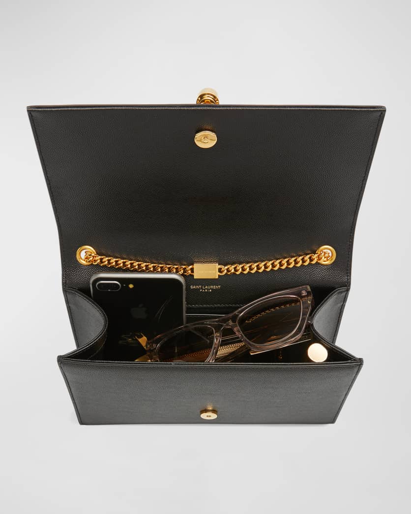 Kate Medium Tassel YSL Wallet on Chain in Grained Leather