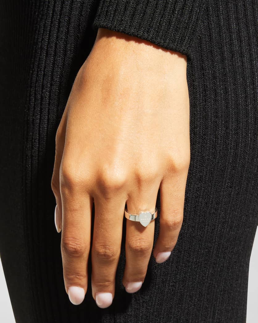 Engraved Heart Trademark Ring