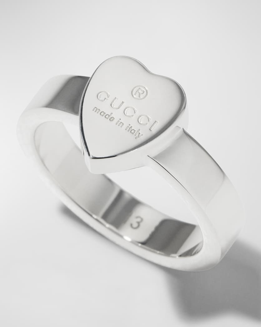 Engraved Heart Trademark Ring