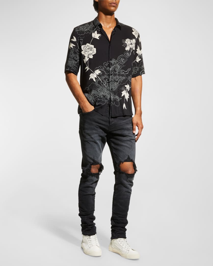 Men's Whiskered Blowout Skinny Jeans