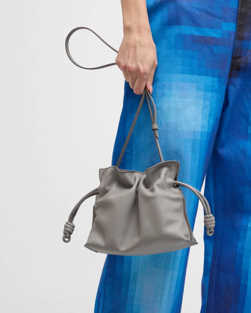 Flamenco Mini Clutch Bag in Napa Leather with Blind Embossed Anagram 2