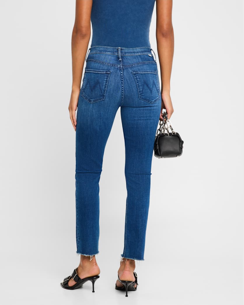 The Mid-Rise Dazzler Ankle Fray Jeans